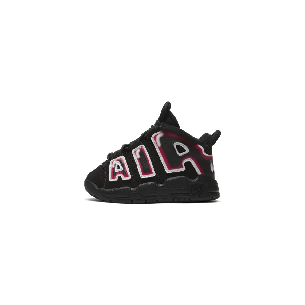 Nike Air More Uptempo 96 Spray Paint (TD) Black/White/Laser Crimson (CK0825-010)