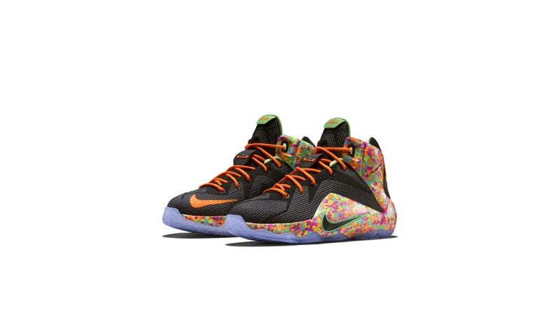 Nike LeBron 12 Fruity Pebbles (GS) Black/Black-Multi-Color (685181-008)
