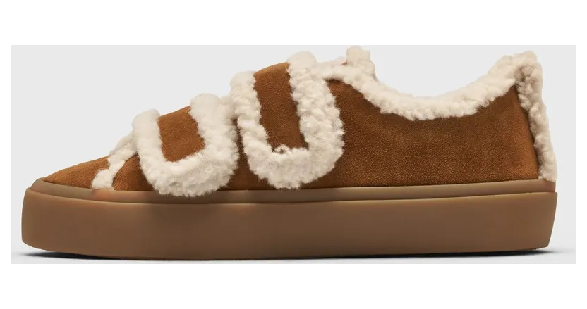 INUIKII SHEARLING LOW VELCRO Brown