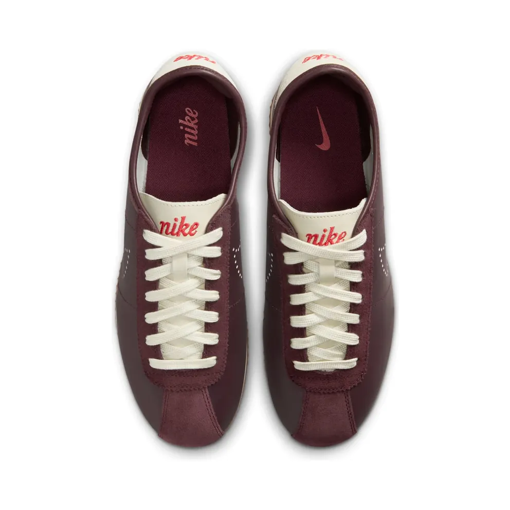 Nike Cortez Leather “Perforated Swoosh – Burgundy Crush” (HQ1841-601)