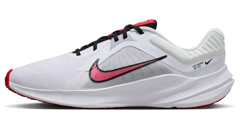 Nike Quest 5 White Light Smoke Grey Black Fire Red (DD0204-104)