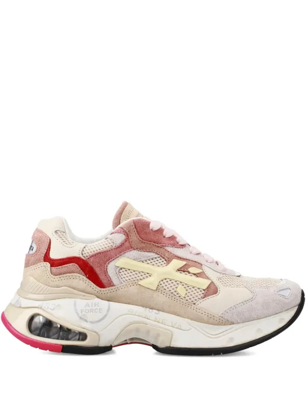 Premiata Sharkyd 423 sneakers with vlakken and logo – Beige (SHARKID)
