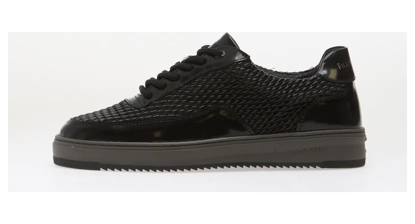 Filling Pieces Mondo Reed Sneakers mit gewebtem Einsatz – Schwarz (122610301202130)
