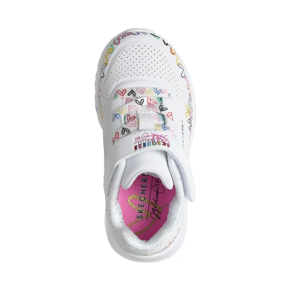 Skechers JGoldcrown: UNO Lite – Heart Craze Sneaker White