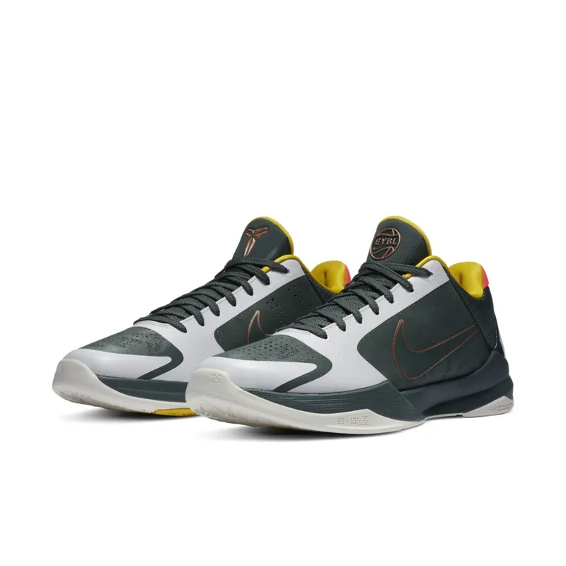 Nike Kobe 5 Protro EYBL Girls (2020) Forest Green/Metallic Red Bronze-Speed Yellow-Forest Green (CD4991-300)