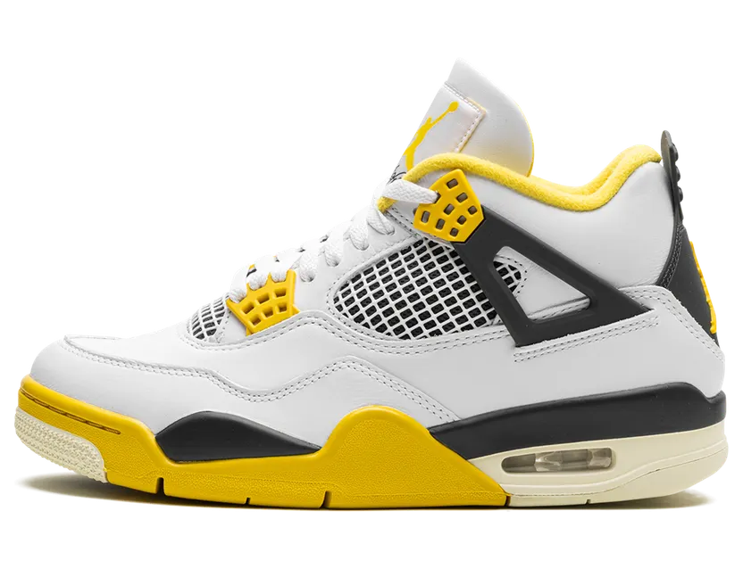 Air Jordan 4 Retro White/Vivid Sulphur/Anthracite/Coconut Milk (AQ9129-101)