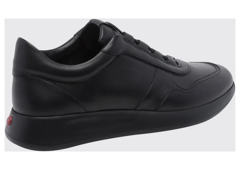 Tod’s Red Dot Smooth Calfskin Slip-On Sneakers with Elasticated Laces Black (XXM79K0IP51THCB999) (2)