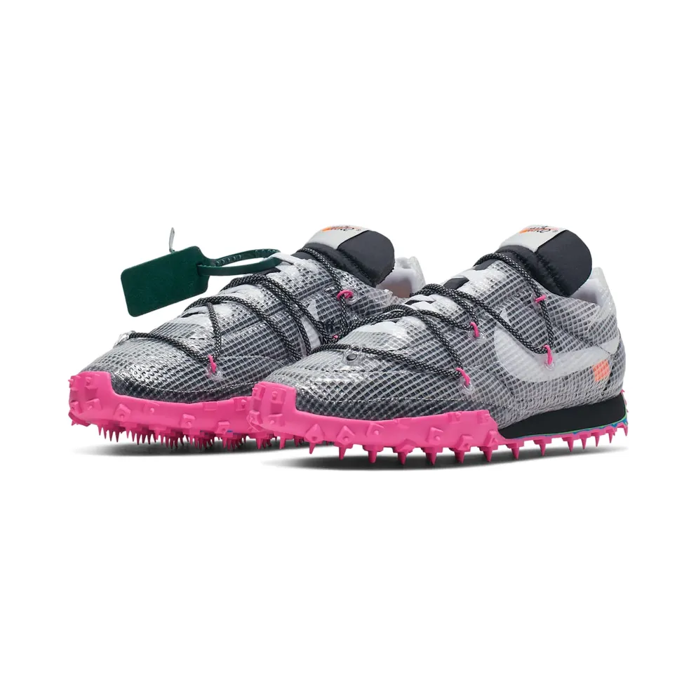 Nike Waffle Racer Off-White Black (W) Black/Laser Fuchsia-White (CD8180-001)