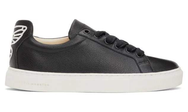 Sophia Webster Black Butterfly Sneakers (FAW20222)