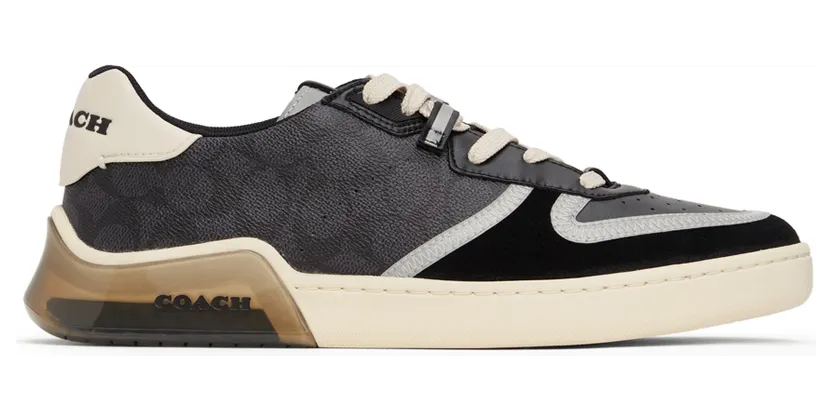 Coach 1941 Black & Off-White Citysole Court Sneakers (CE264 CQ/BK)