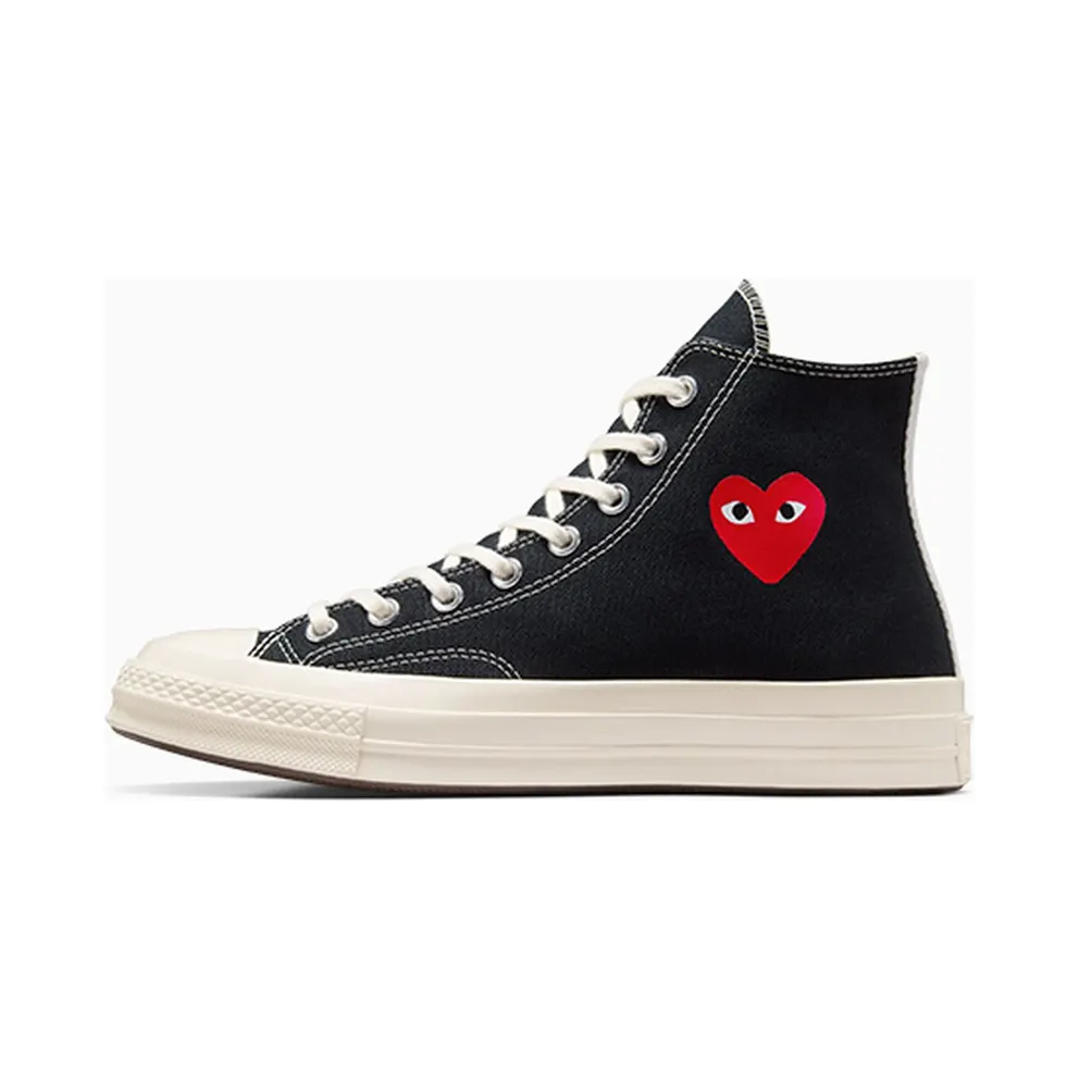 Converse PLAY Comme des Garçons Single Heart Chuck 70 Black/Red/Egret (A08801C)