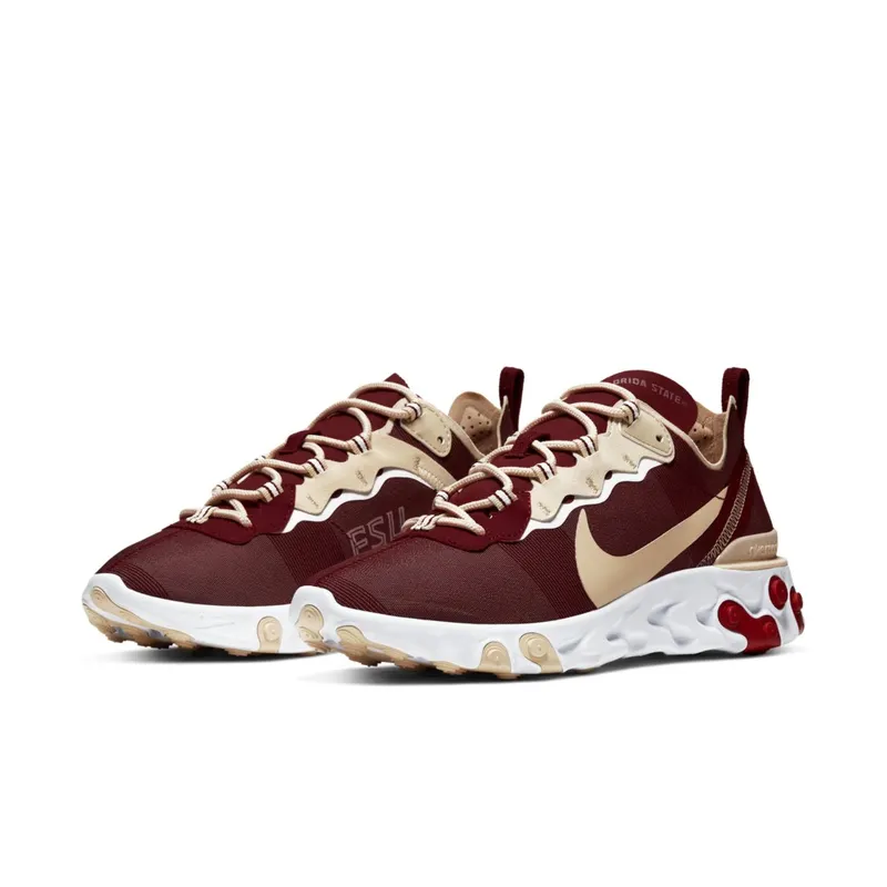 Nike React Element 55 FSU Team Maroon/White-Team Gold (CK4838-600)