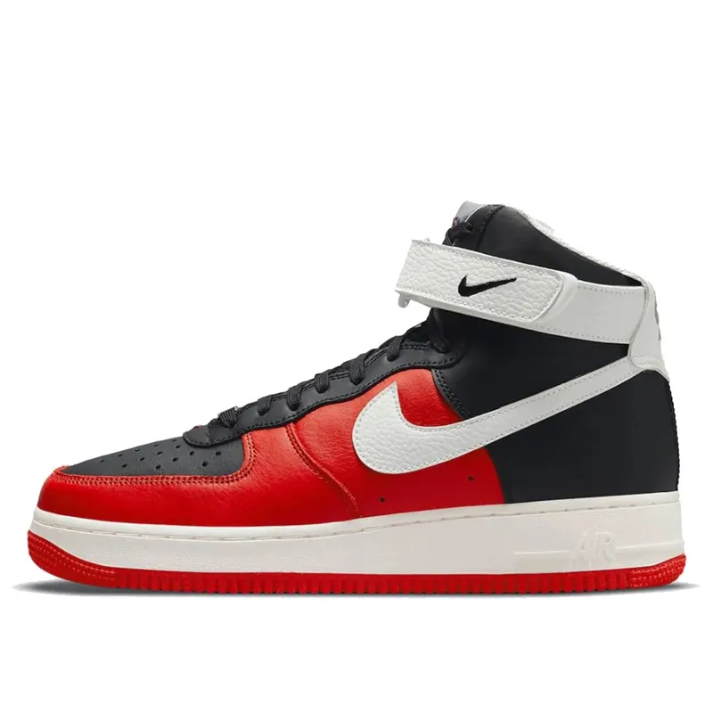 Nike x NBA Air Force 1 High Chile Red – “Black / Grey Fog / Chile Red / Sail” (DC8870-001)