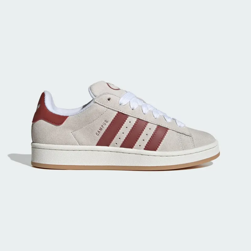 Adidas Campus 00s Crystal White / Core White / Preloved Ruby (JQ7783)