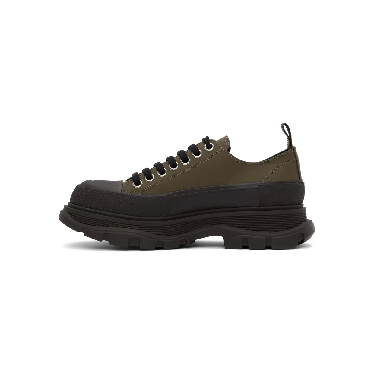 Alexander McQueen Khaki Tread Slick Low Sneakers (627225WHYK3) (3)