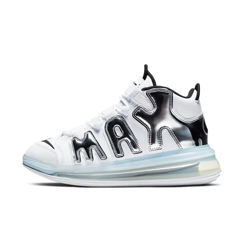 Nike Air More Uptempo 720 White Metallic Silver White/Metallic Silver-Black (BQ7668-100)