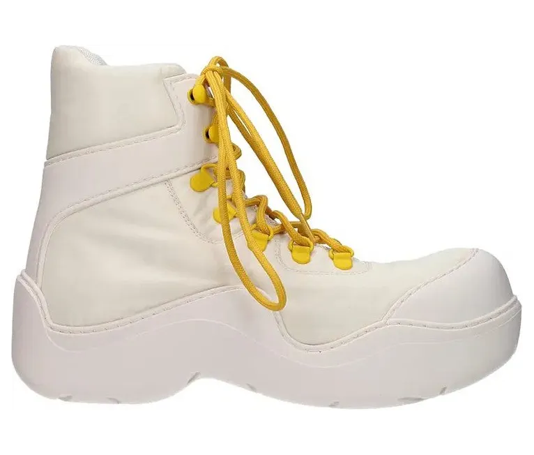 Bottega Veneta Puddle Bomber Ankle Boot White (667218VBSD72942)