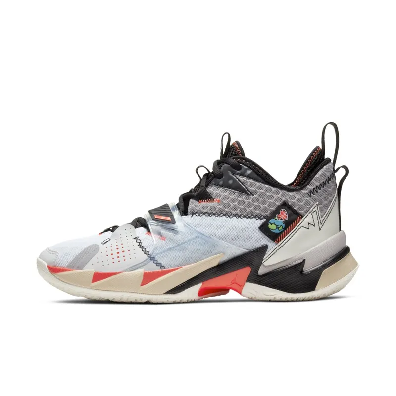 Jordan Why Not Zer0.3 White Bright Crimson Black White/Bright Crimson-Black (CD3003-101)