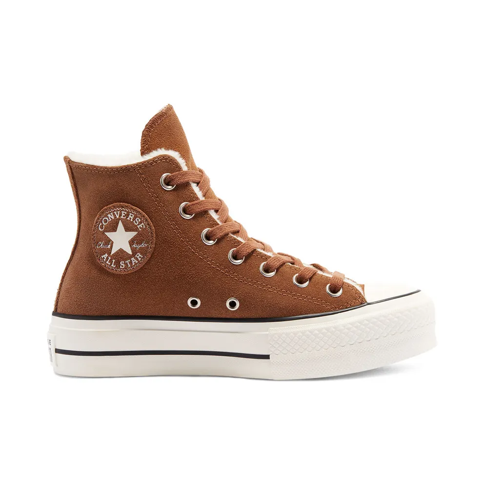 Converse Cozy Club Platform Chuck Taylor All Star High Top Clove Brown/egret/black (570034C)