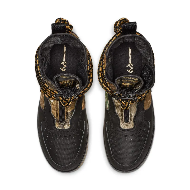 Nike SF Air Force 1 High Realtree Black Black/Gum Medium Brown-Elemental Gold-Black (AA1128-004)