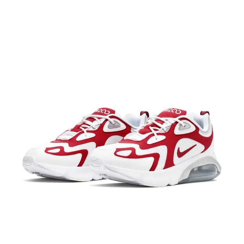 Nike Air Max 200 White University Red White/University Red/Metallic Silver (AQ2568-100)