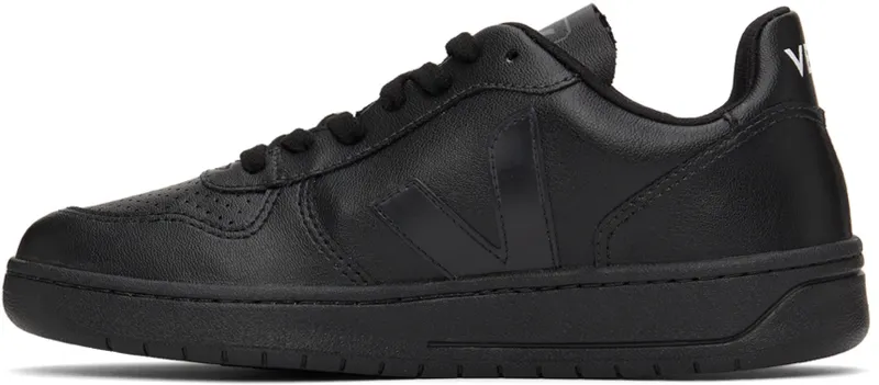 Veja Black Faux-Leather V-10 Sneakers (VX0702562)