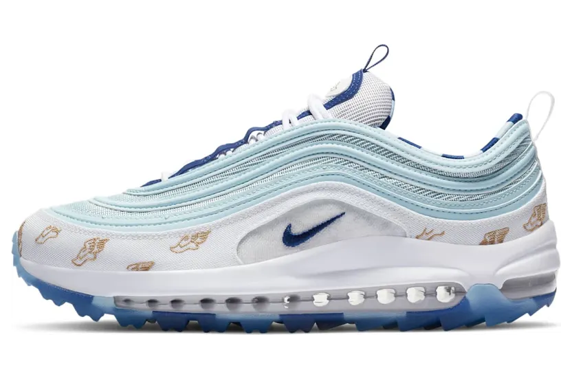Nike Air Max 97 Golf NRG ‘Wing It’ White/Topaz Mist/Celestial Gold/Deep Royal (CK1220-100)
