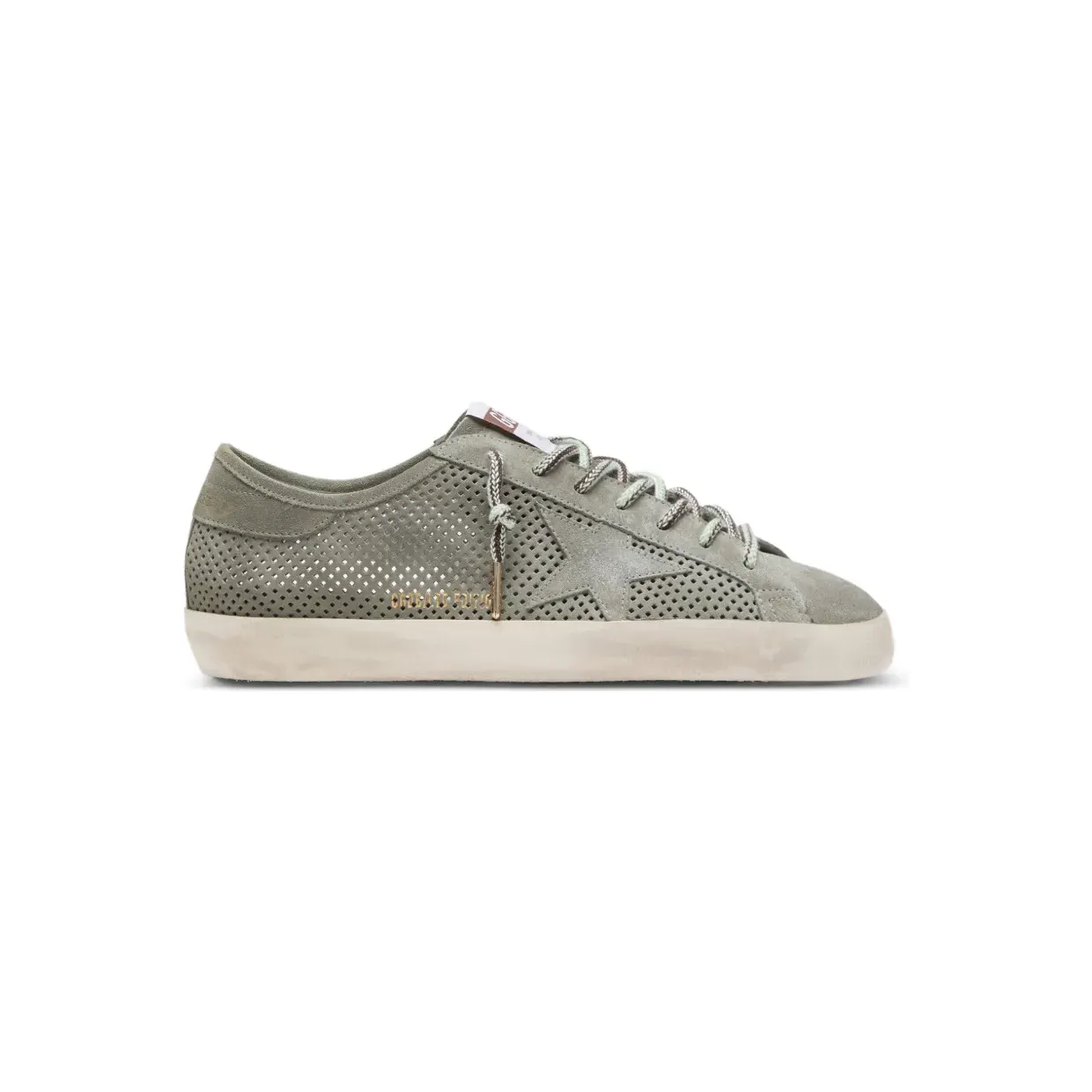 Golden Goose Super-Star Ltd aus perforiertem Wildleder mit passendem Wildlederstern “Green” (GMF00931F008594)