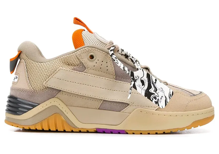 OFF-WHITE Zip-Tag Low-Top Beige (OMIA186E20LEA0016161)