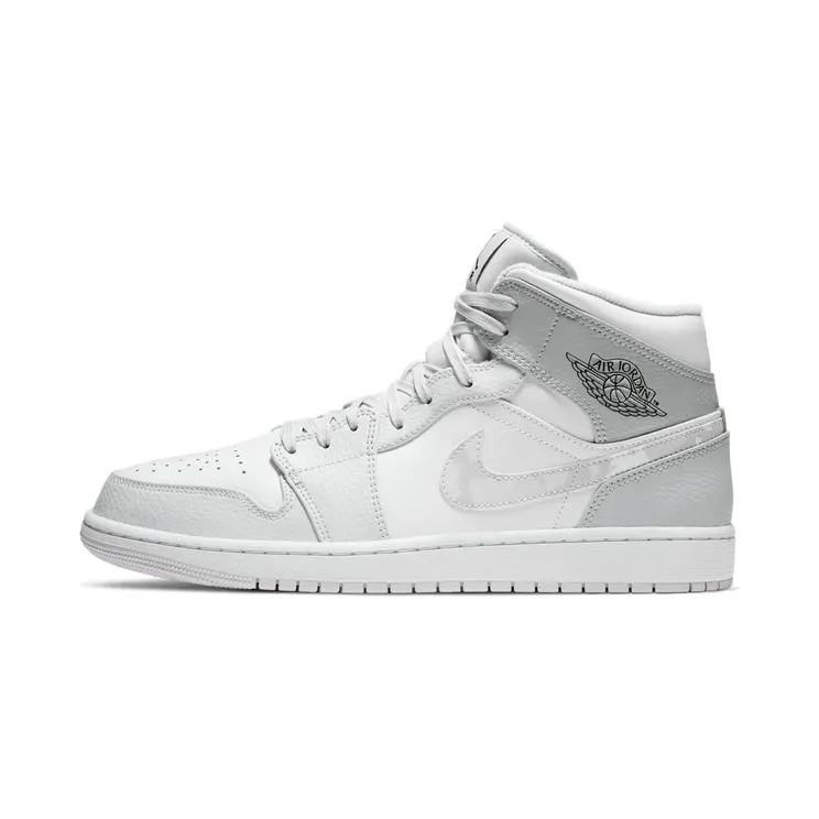 Air Jordan 1 Mid SE ‘Swoosh Logo – Grey Camo’ “White / Grey Fog / Vast Grey / Photon Dust” (DC9035-100)