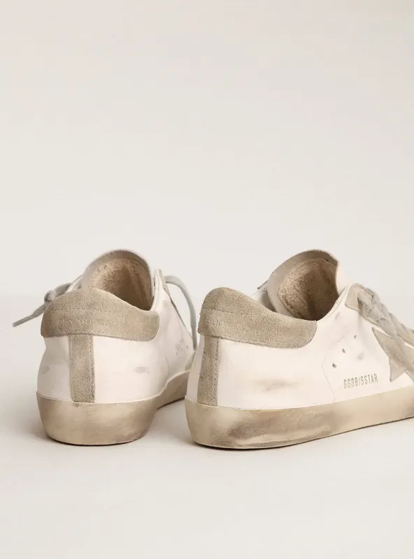Golden Goose Men’S Super-Star With Gray Suede Star And Heel Tab (GMF00101.F000417.10276) (4)