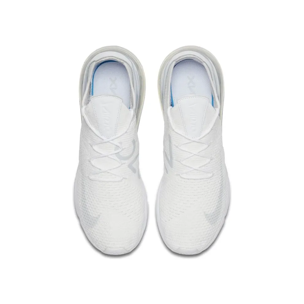 Nike Air Max 270 Flyknit Triple White White/Pure Platinum-White (AO1023-102)