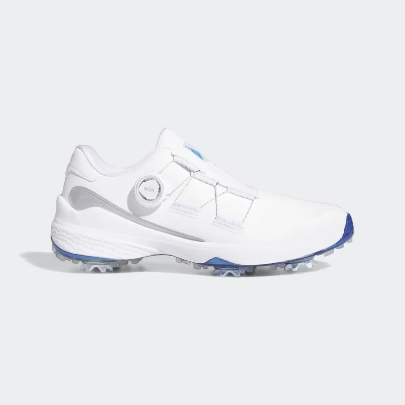 adidas ZG23 BOA Lightstrike Golf Shoes Cloud White / Blue Fusion Met. / Silver Metallic (GZ2171)