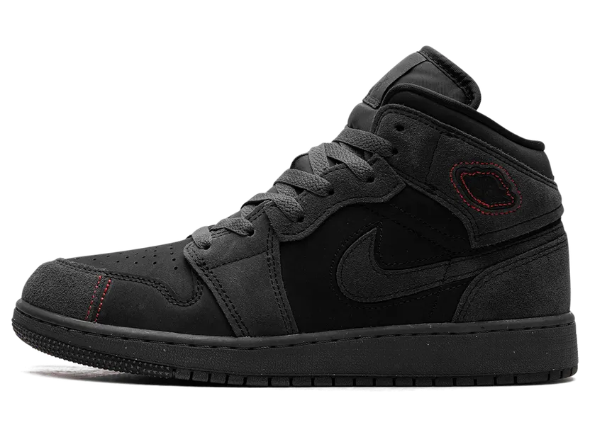 Air Jordan 1 Mid GS “BLACK SUEDE” (FQ7742-001)