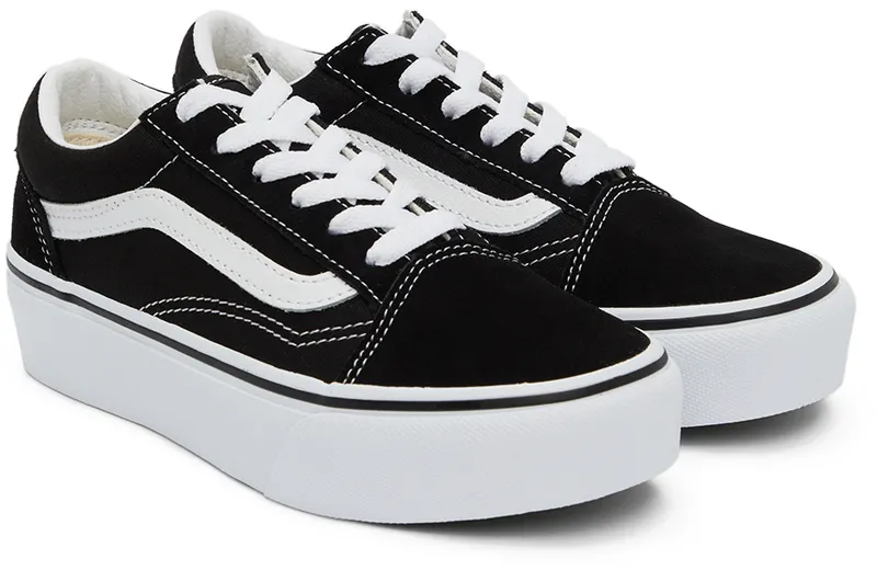 Vans Kids Black Old Skool Platform Little Kids (VN0A3TL36BT1)