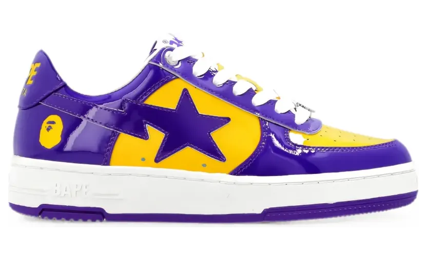 A BATHING APE® Bape Sta Sneakers aus Lackleder – Violett (001FWM301325MBL)