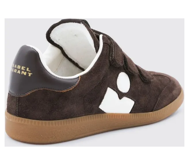 Isabel Marant Beth Suede Low-Top Sneakers with Velcro Strap Closure Cocoa (25PBK0013FAC1E09SCLMW) (2)
