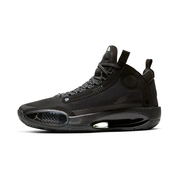 Air Jordan Nike AJ XXXIV Black Cat (2020) “Black / Dark Smoke Grey / Electric Green” (AR3240-003)
