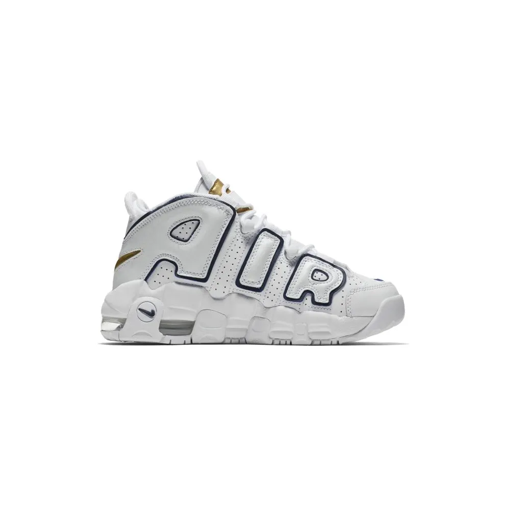 Nike Air More Uptempo White Midnight Navy (GS) White/Midnight Navy-Metallic Gold (415082-109)
