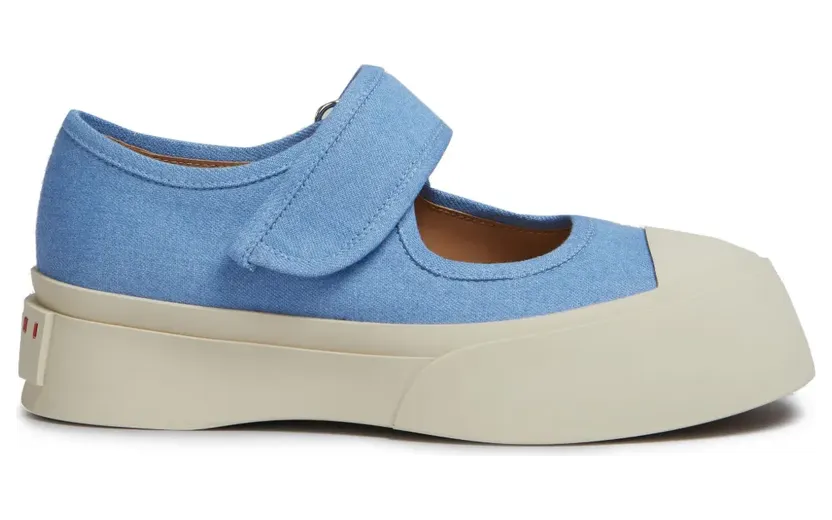 Marni Pablo Mary Jane denim sneakers – Blauw (SNZW003120P6924)