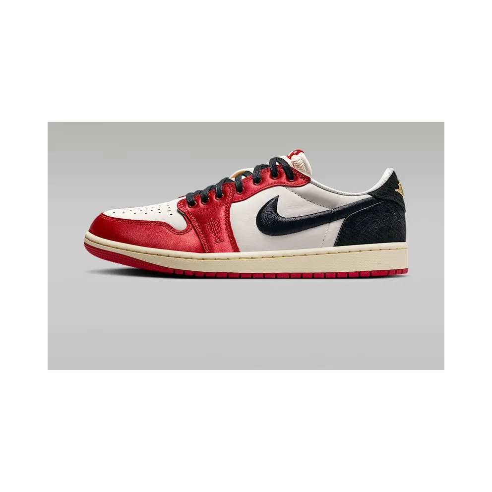 Air Jordan 1 x Trophy Room Sail/Varsity Red/Muslin/Black (FN0432-100)