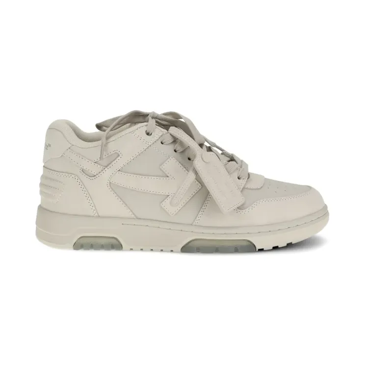 Off-White Out Of Office met pijldetail “Grey” (OMIA189S26LEA0046F08)