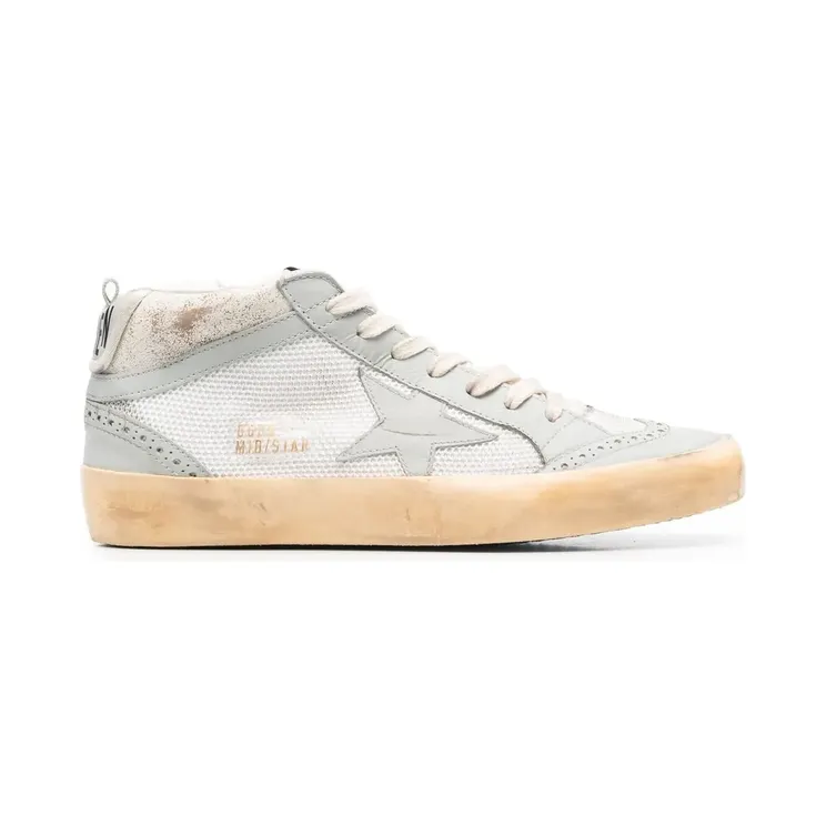 Golden Goose Mid Star mit Schnürung “White” (GWF00123F00417711392)