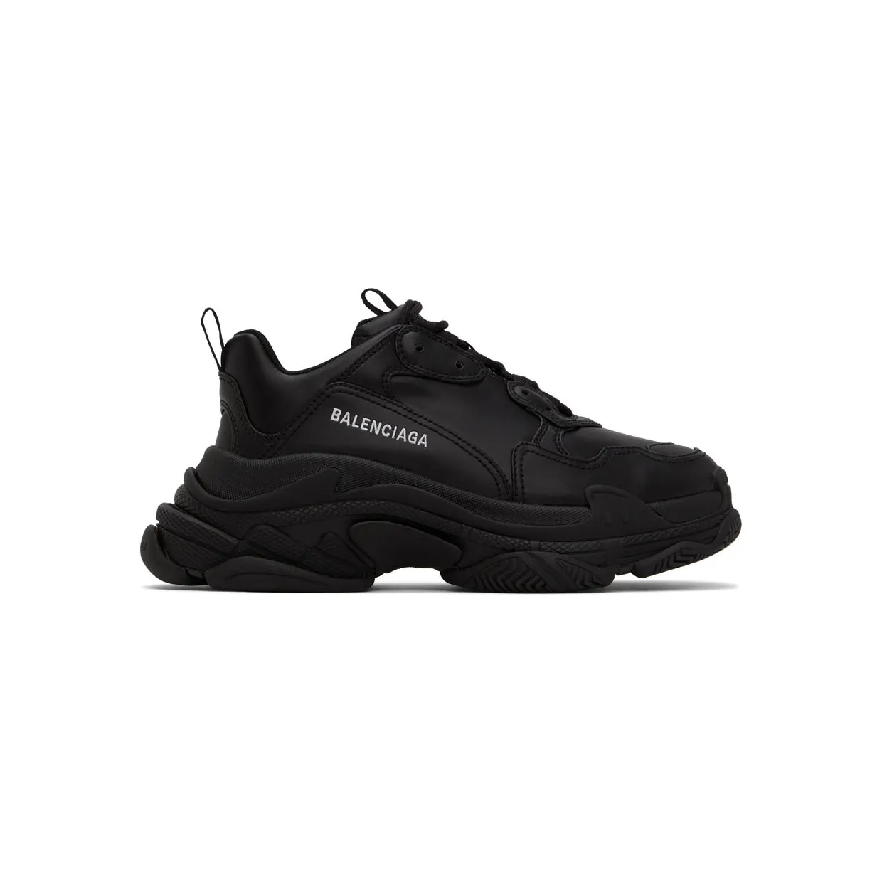 Balenciaga Black Triple S Low-Top Sneakers (536737-W2FA5-1000)