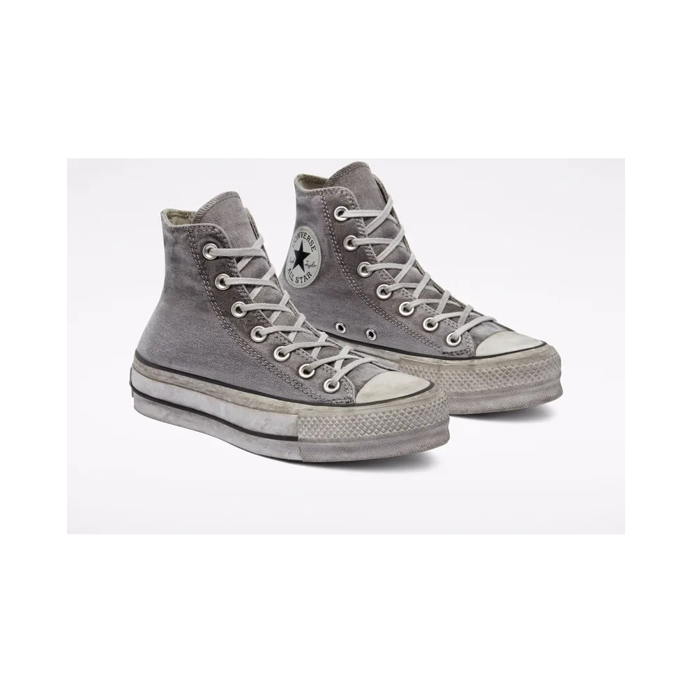 Converse Chuck Taylor All Star Platform Smoked Canvas Grey/Grey/White (563113C)