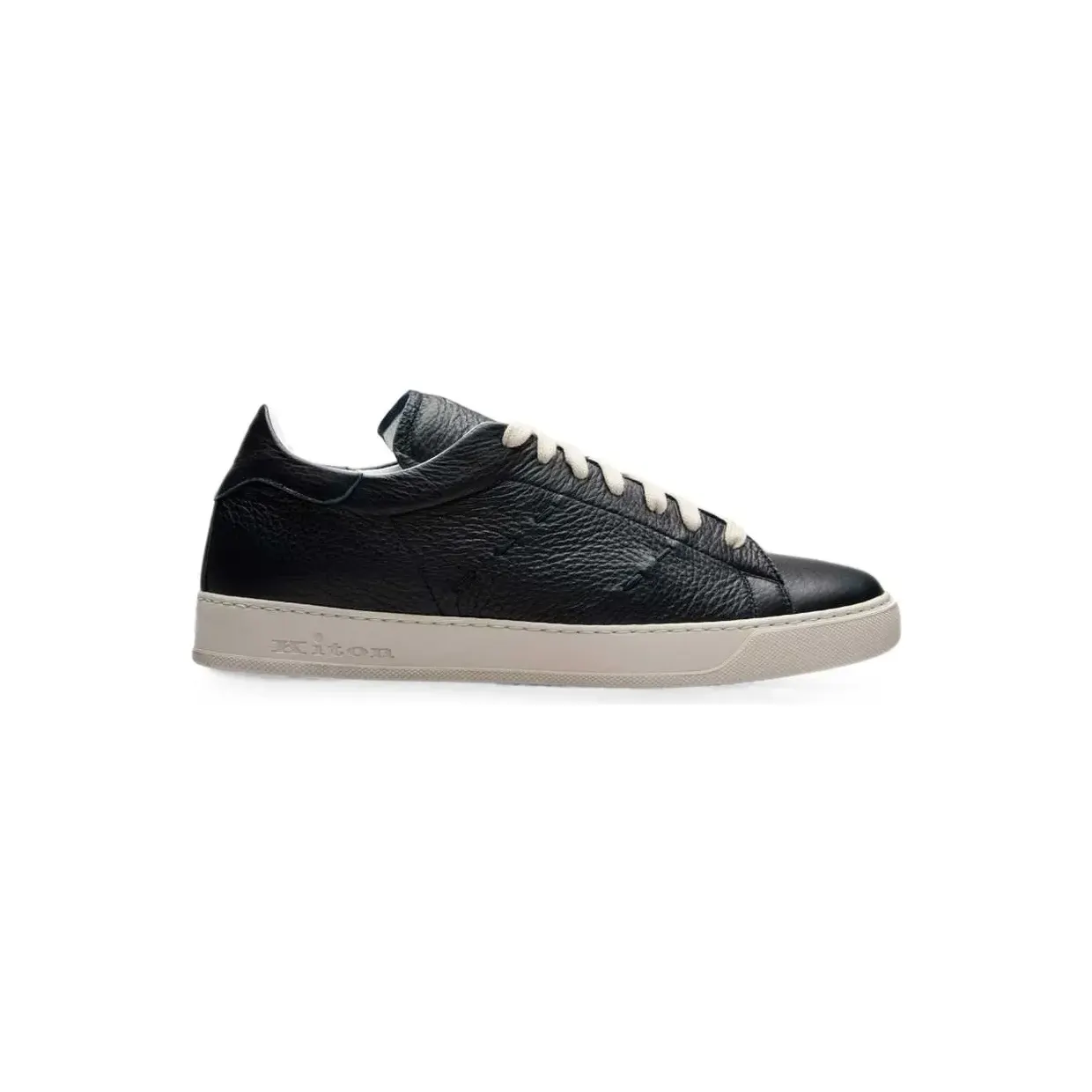 Kiton cross-stitch leather “Black” (USSA421N0151702002)