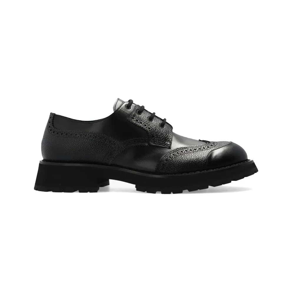 Alexander McQueen Punk Worker Derby Lace-up Shoes Black (727825 WHSWL 1000)