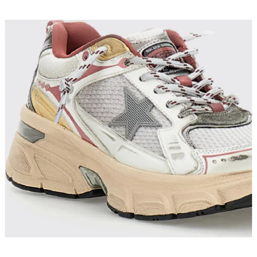 Golden goose Lightstar Used Leather and Mesh Sneakers Grey (GWF00724F00791370208) (3)