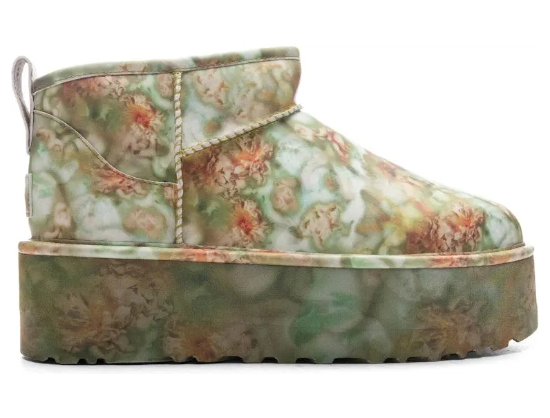 UGG Classic Ultra Mini Platform Boot Collina Strada Green Floral (1170937-GRNF)