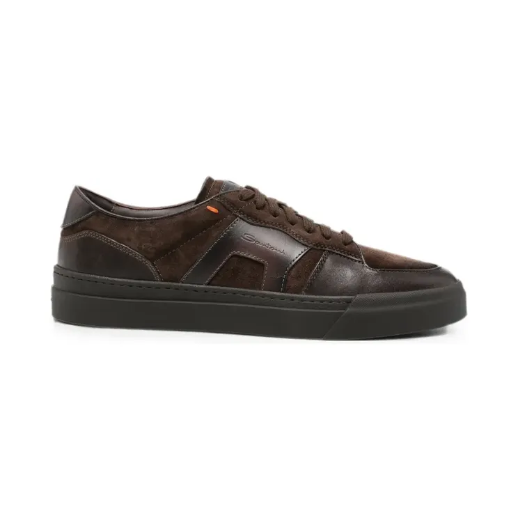 Santoni mit Wildledereinsatz “Brown” (MBGT22221SMOTGEU)